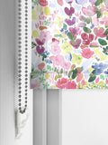 Bluebellgray Flora red floral roller blind, imported from the UK