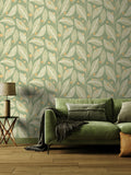 Ohpopsi Matchstick Berry Dot Dark Seafoam 10m Wallpaper