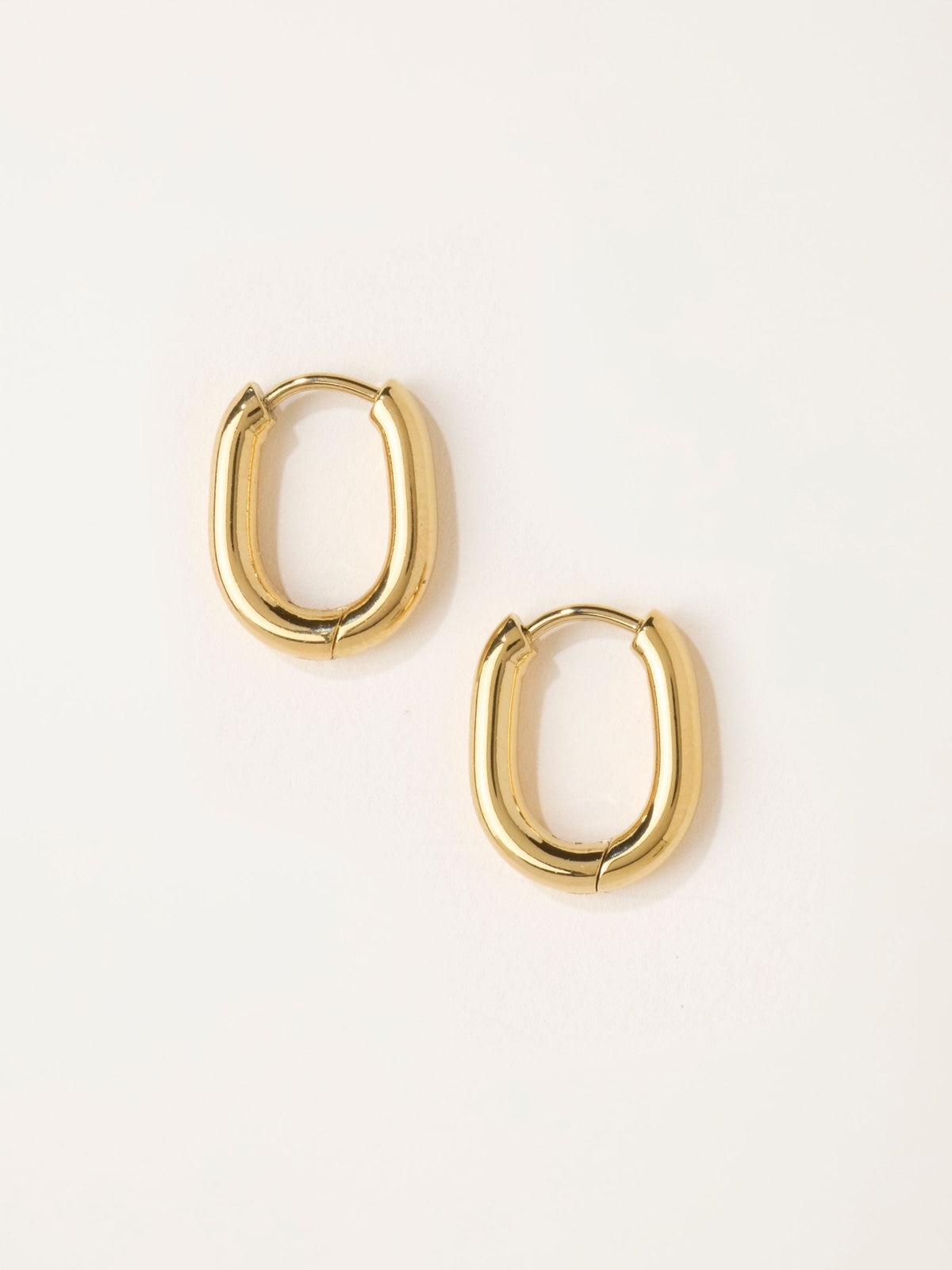 FatFace gold tone waterproof oval hoop earrings 1.5cm - British product