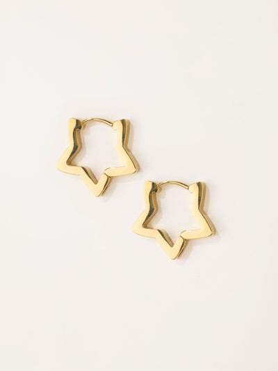 Next FatFace Gold Tone Waterproof Star Hoops Earrings- Buy online at McGrocer