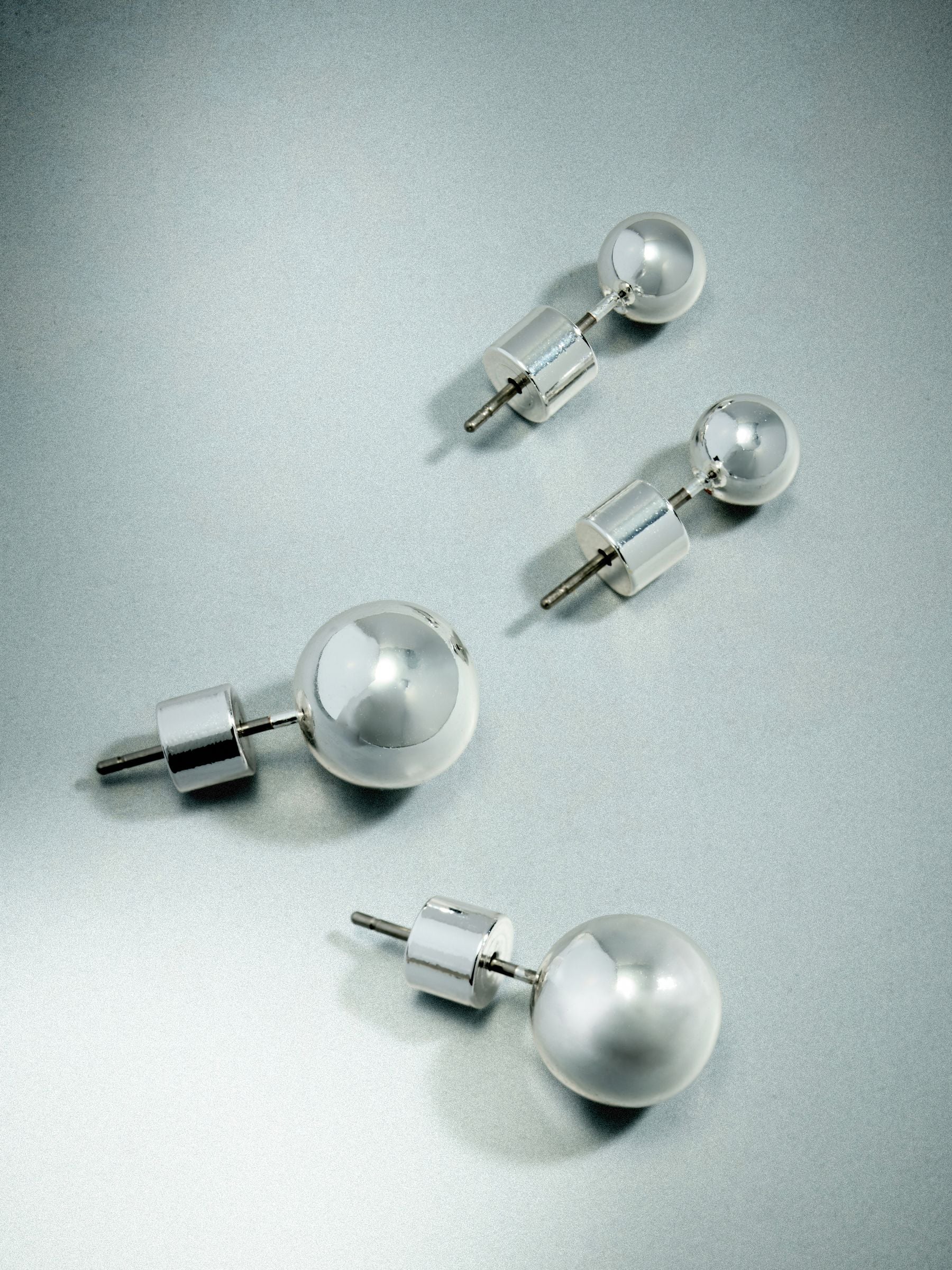 Sterling silver plated ball studs 2 pack, imported from the UK