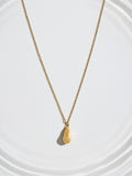Gold tone stainless steel long pendant necklace (British brand)