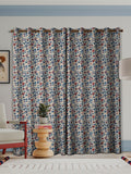 Land & Shore Esther made to measure curtain in red floral print, imported from the UK