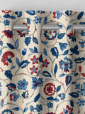 Land & Shore Esther made to measure curtain in red floral print, imported from the UK