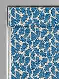 Land & Shore blue oak leaf roman blind, imported from the UK