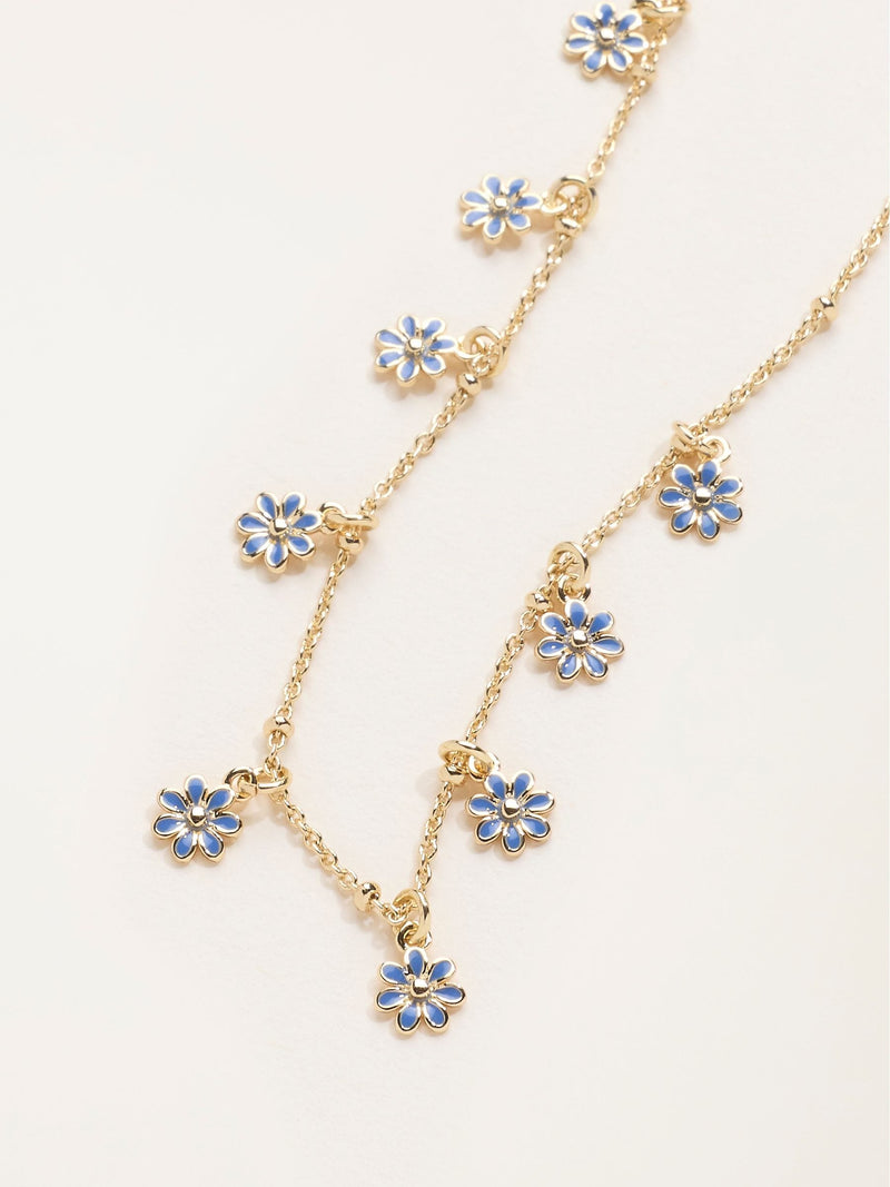 FatFace gold tone daisy chain necklace (British brand)