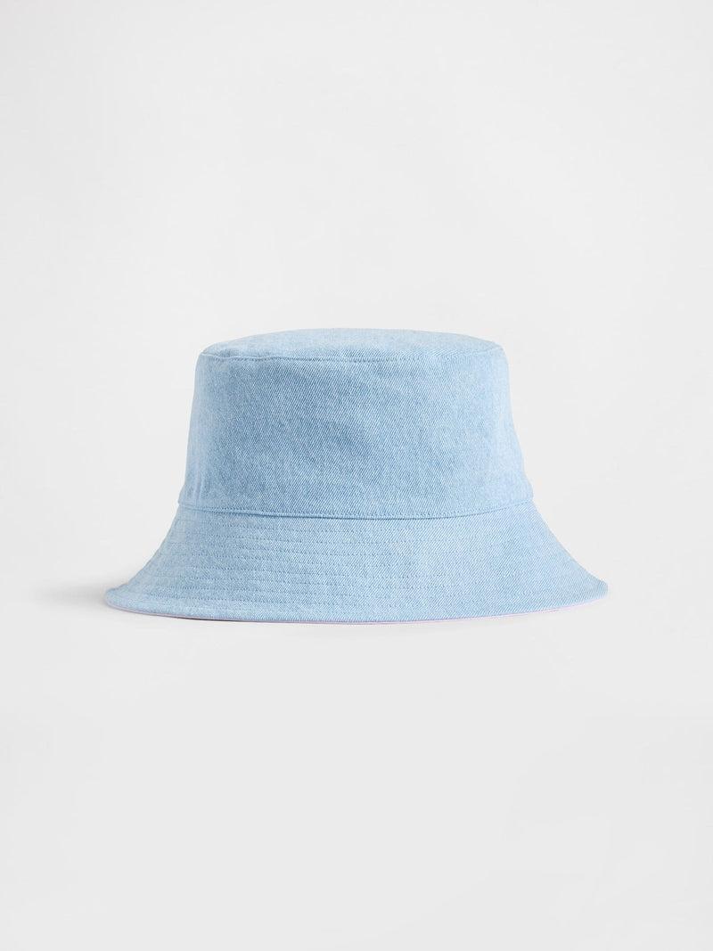 Gap blue bucket hat reversible denim and twill cotton, UK version