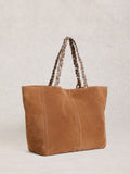 White Stuff brown Tara Tassel Tote bag, imported from the UK