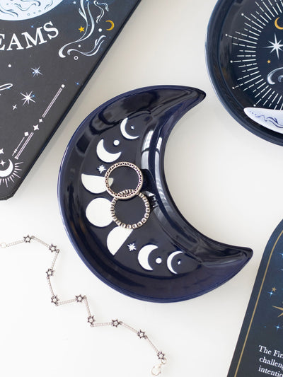 Next Something Different Blue Phase Crescent Moon Trinket Dish- Buy online at McGrocer