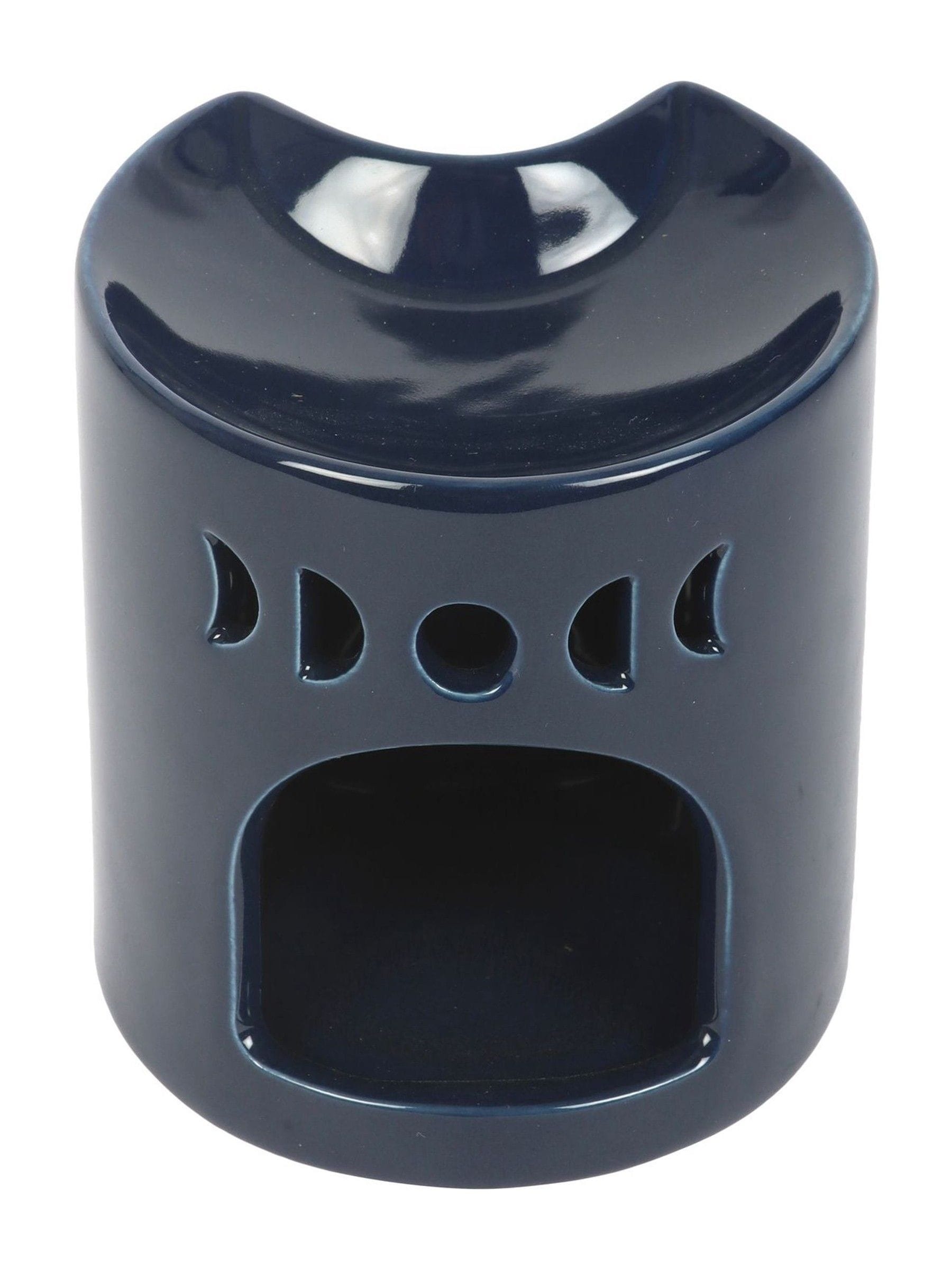 Something Different blue crescent moon oil burner, imported from the UK