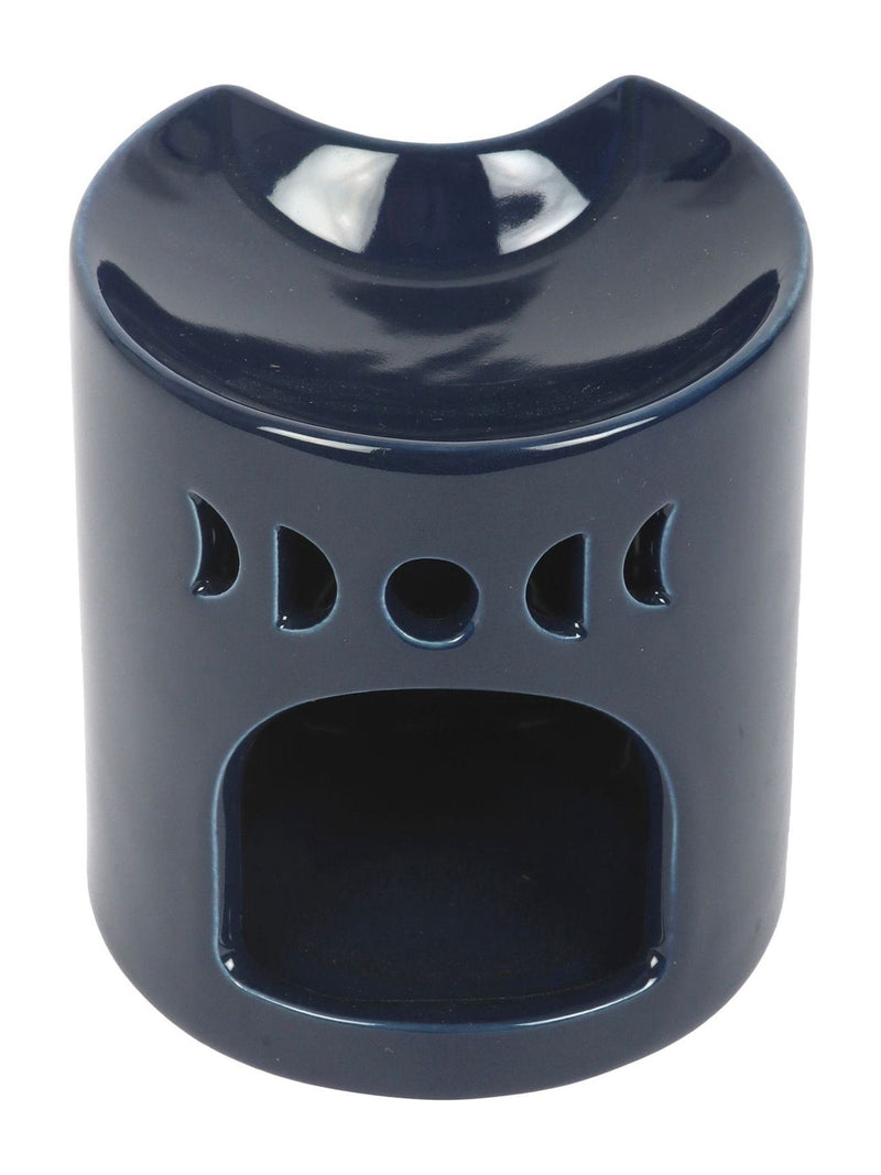Something Different blue crescent moon oil burner, imported from the UK