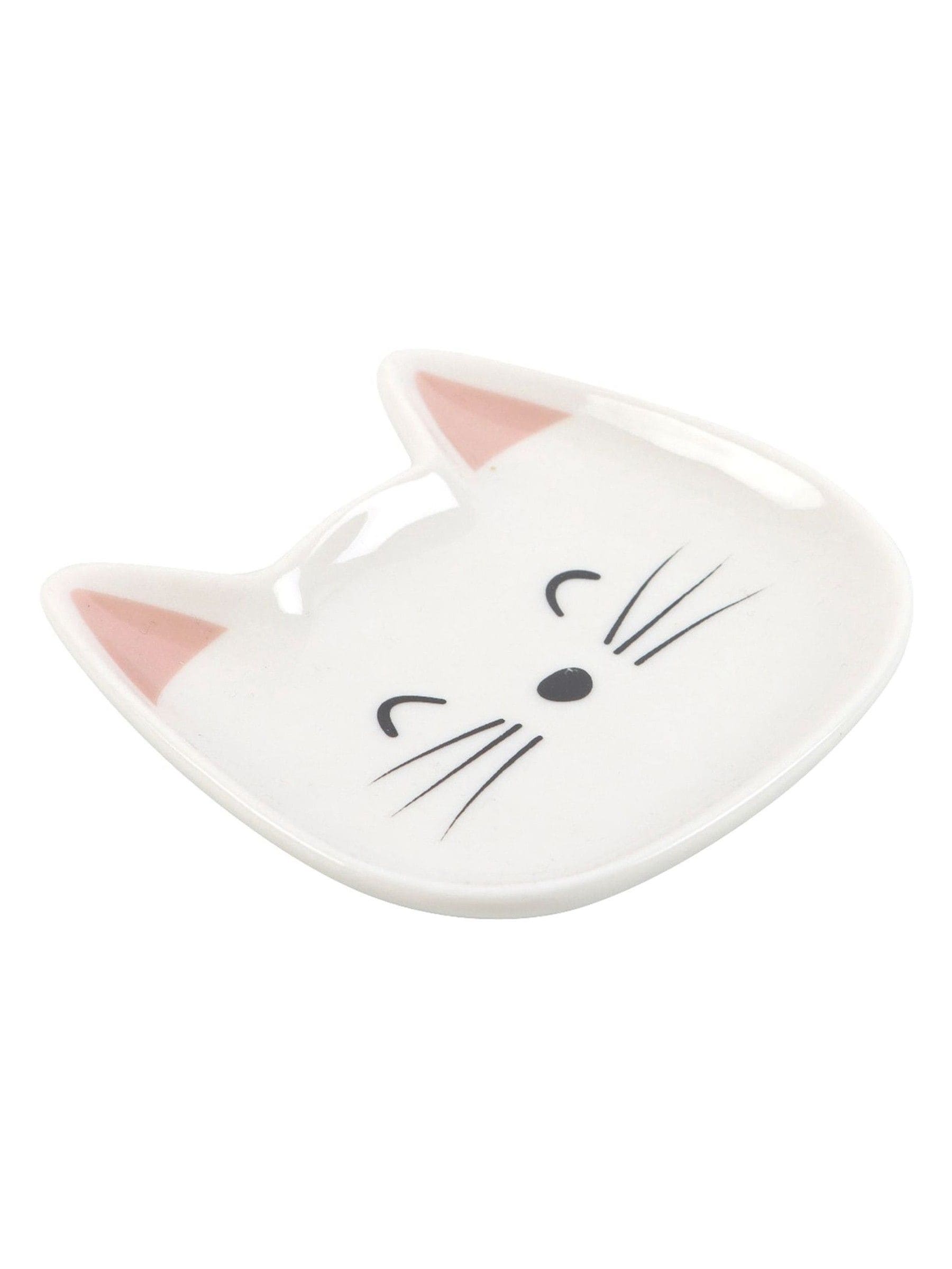 Something Different white cat face trinket dish, UK version