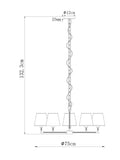 White Bentham 5 Light Chandelier Ceiling Light