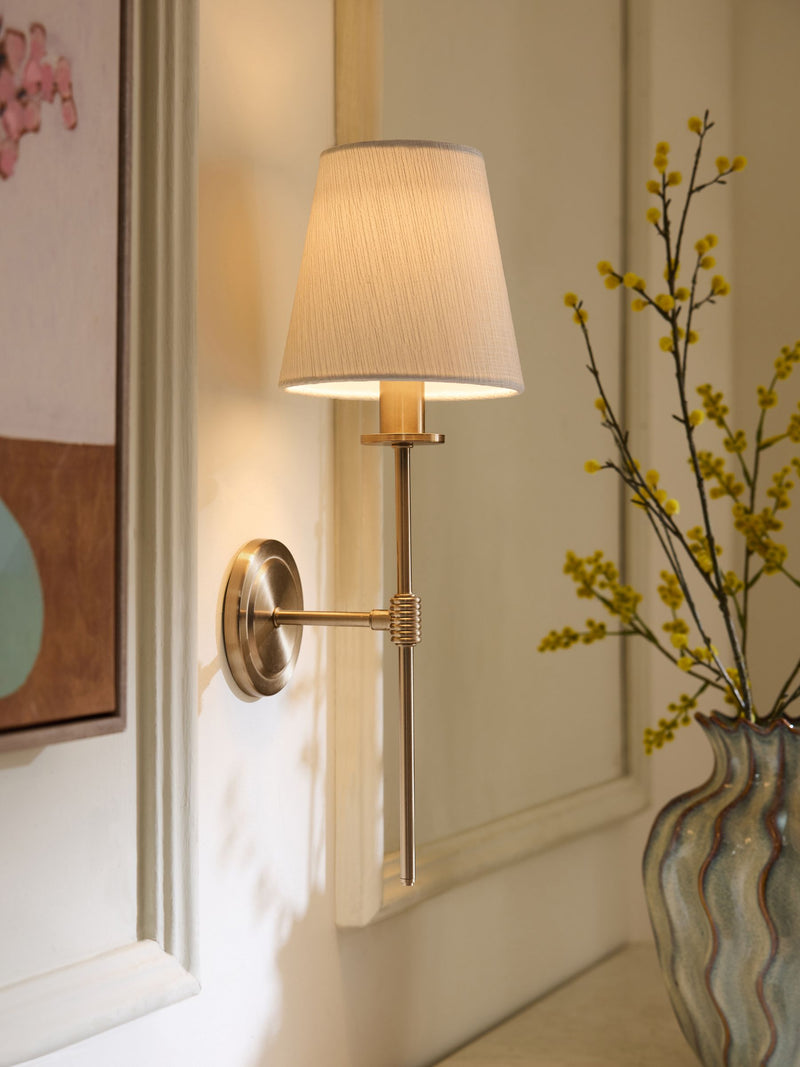 Bronze Carolina 1 Light Wall Light, 45cm Height