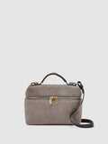 Reiss Ines suede grey crossbody bag, imported from the UK
