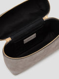 Reiss Ines suede grey crossbody bag, imported from the UK