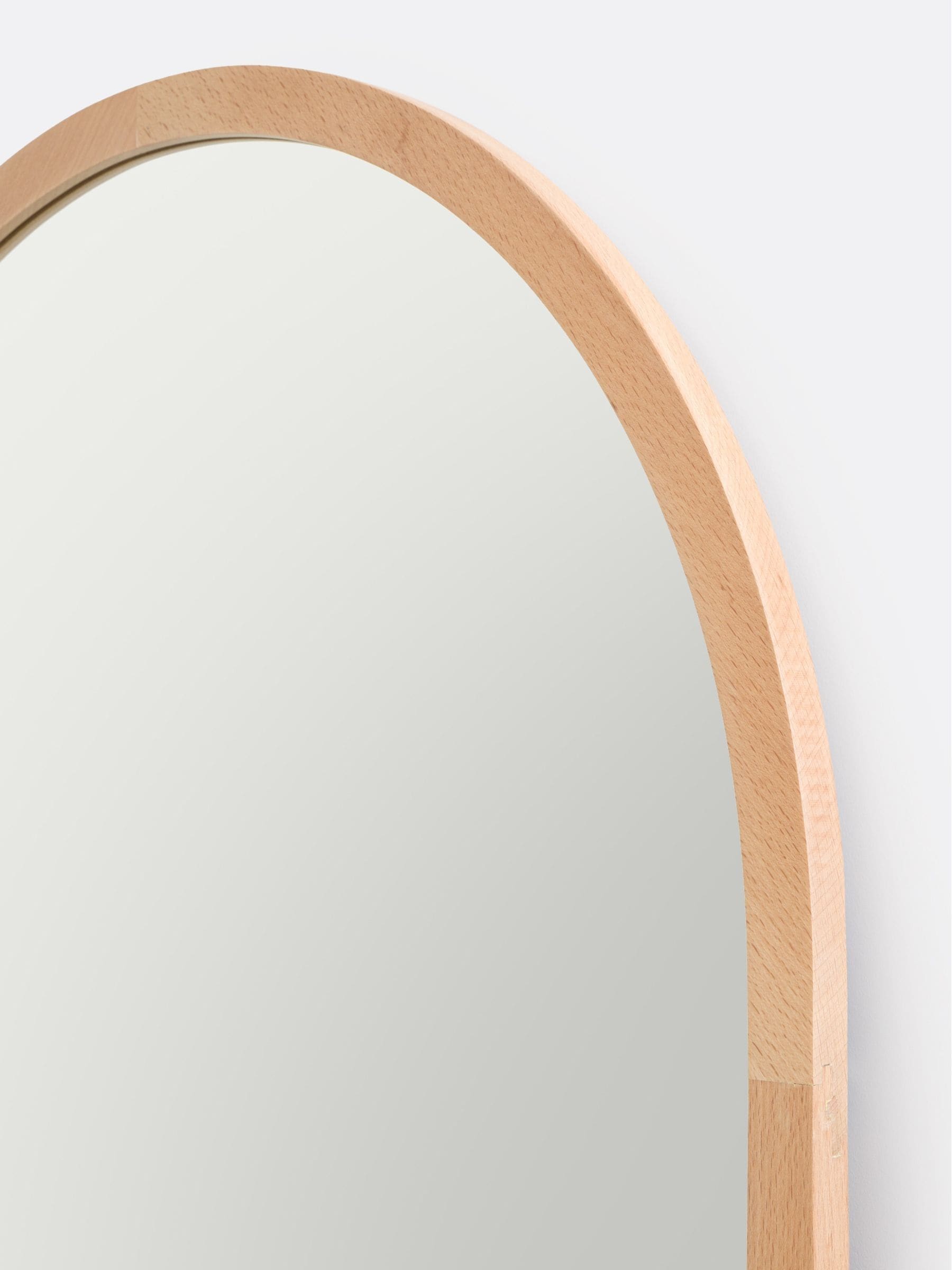La Redoute Intérieurs Rimna natural beech wood mirror, UK version
