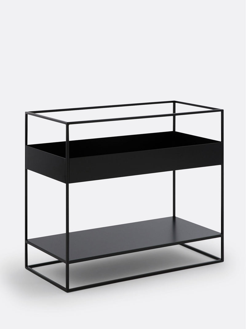 La Redoute Hiba black metal shelving unit 67cm, imported from the UK