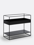La Redoute Hiba black metal shelving unit 67cm, imported from the UK