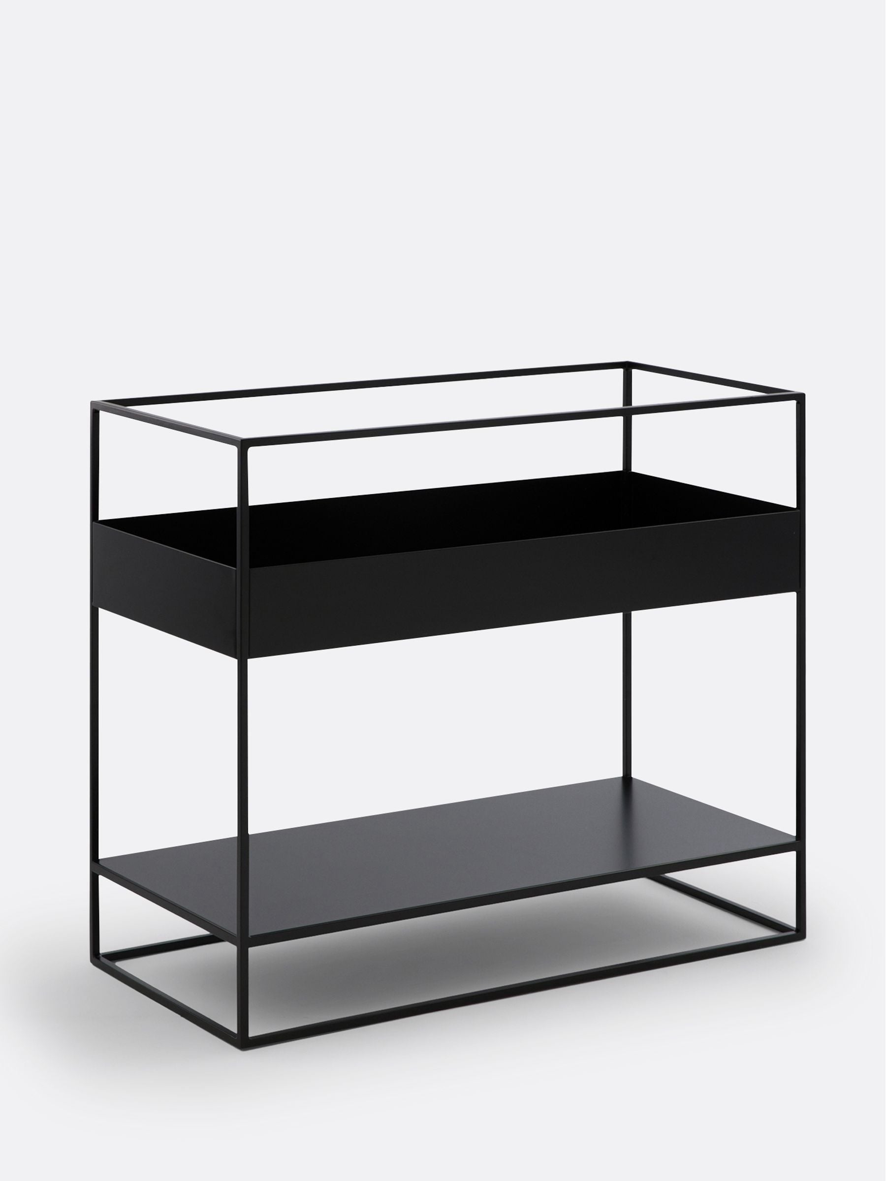 La Redoute Hiba black metal shelving unit 67cm, imported from the UK