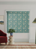 Land & Shore Rowallane teal roller blind - British product