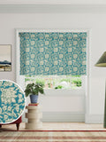 Land & Shore Rowallane teal roller blind - British product
