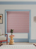 Land & Shore seedling roller blind red blue made-to-measure, UK version