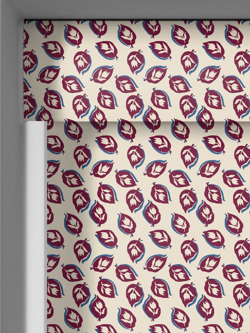 Land & Shore seedling roller blind red blue made-to-measure, UK version