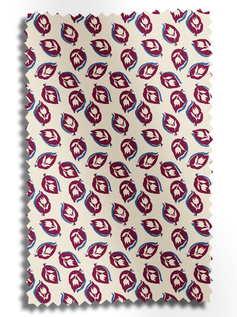 Land & Shore seedling roller blind red blue made-to-measure, UK version