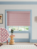 Land & Shore seedling roller blind red blue made-to-measure, UK version