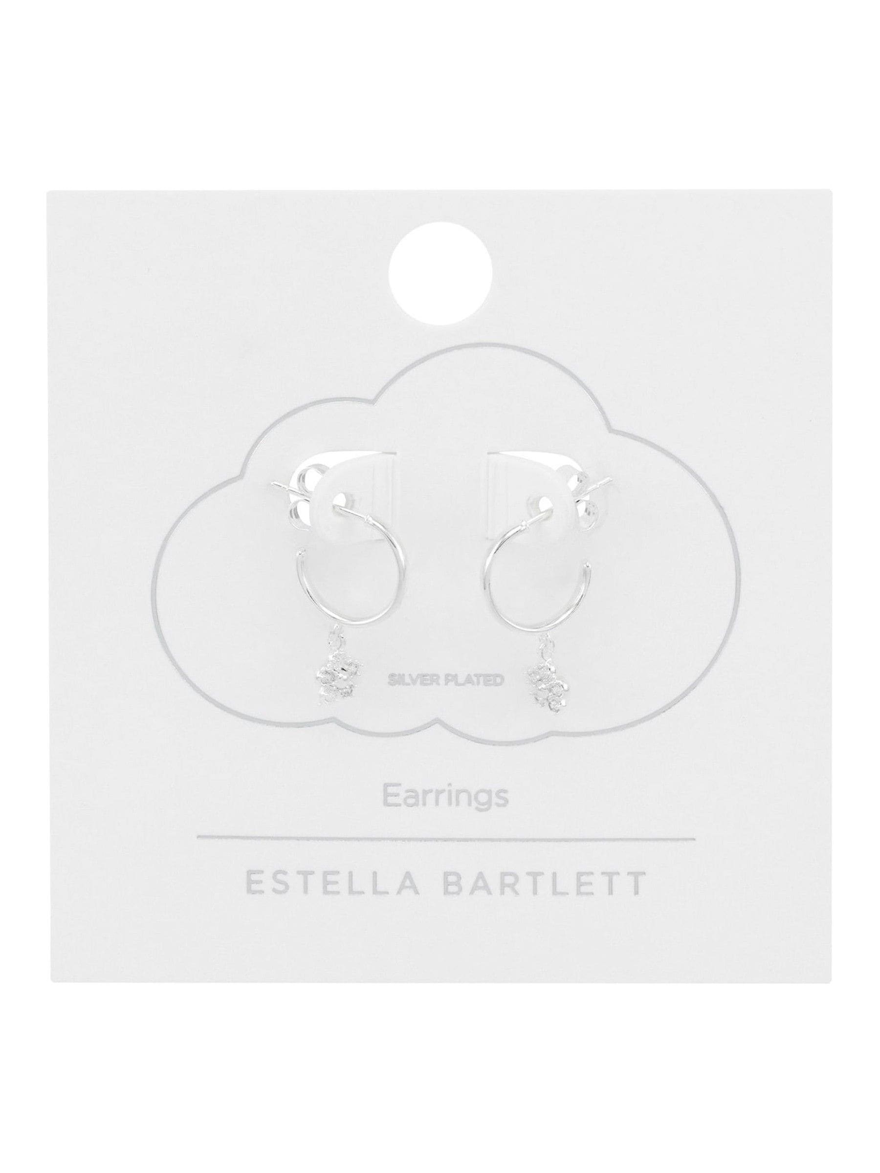 Estella Bartlett silver tone hoop earrings 1.5 cm (British brand)
