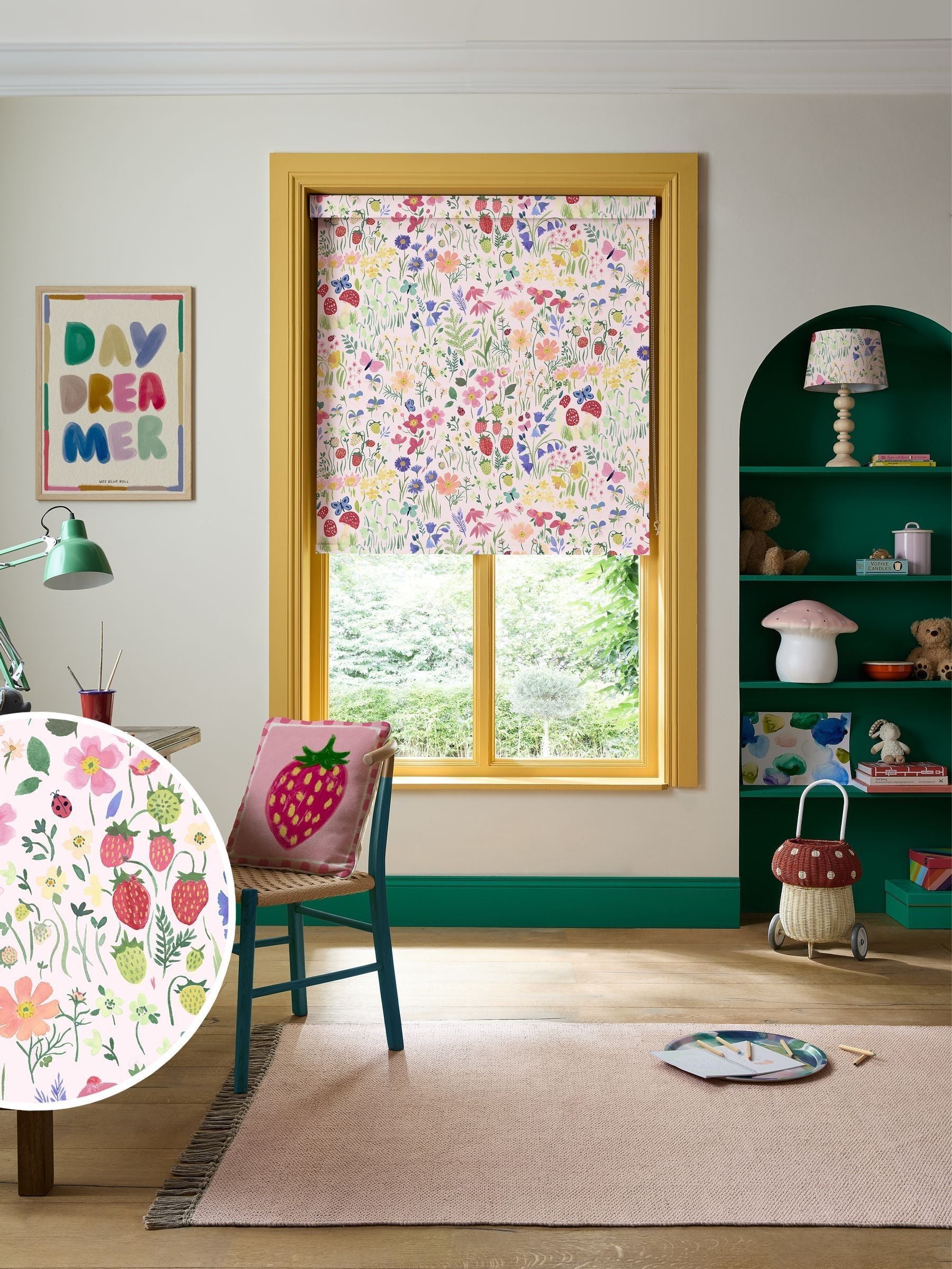 Wee Blue Bell roller blind 680x620mm, imported from the UK