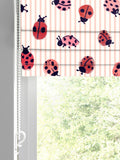 Wee Blue Bell roman blind Little Ladybirds red, imported from the UK