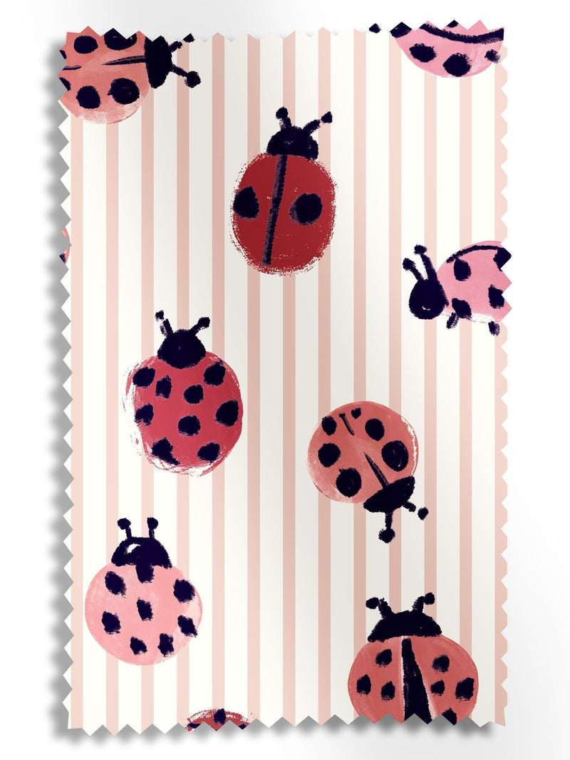 Wee Blue Bell roman blind Little Ladybirds red, imported from the UK