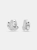 Swarovski rhodium plated earrings with clear crystals, imported from the UK