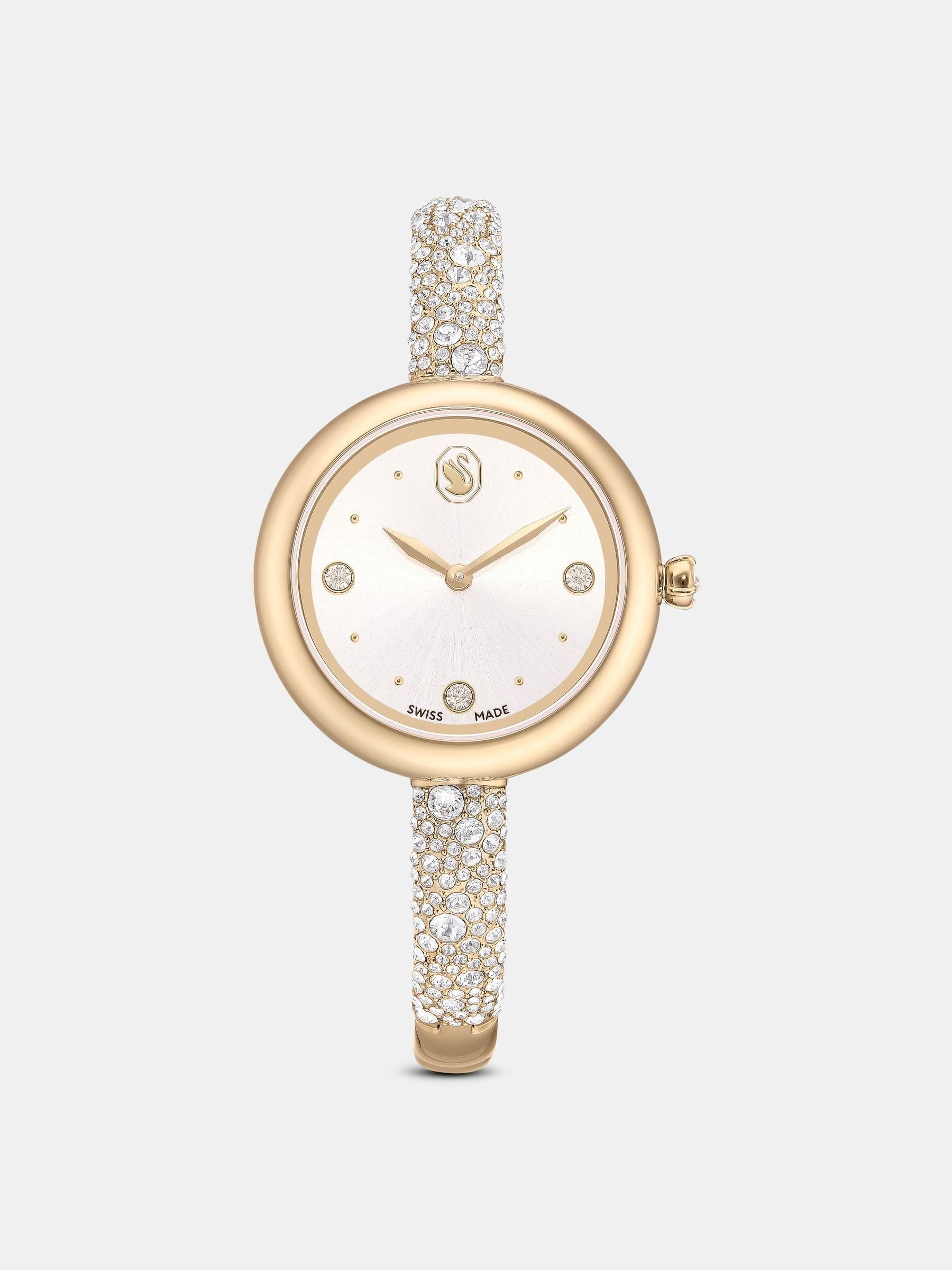 Swarovski gold tone Sublima bangle watch 28mm, imported from the UK