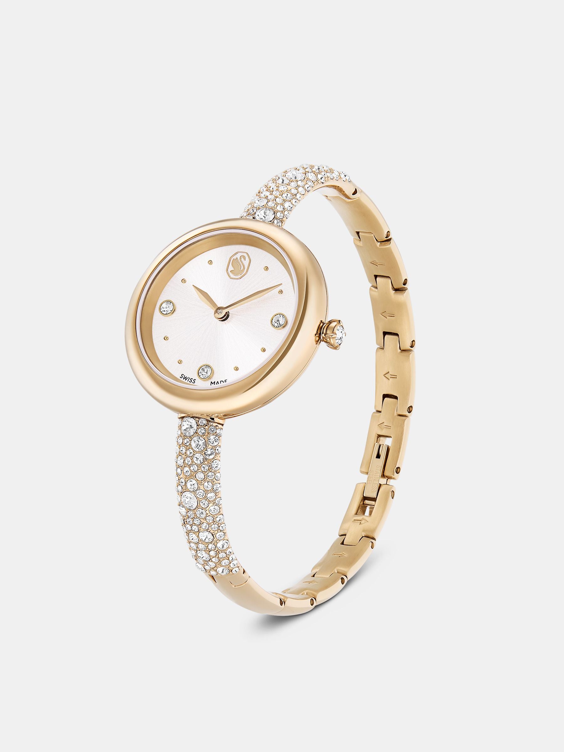 Swarovski gold tone Sublima bangle watch 28mm, imported from the UK