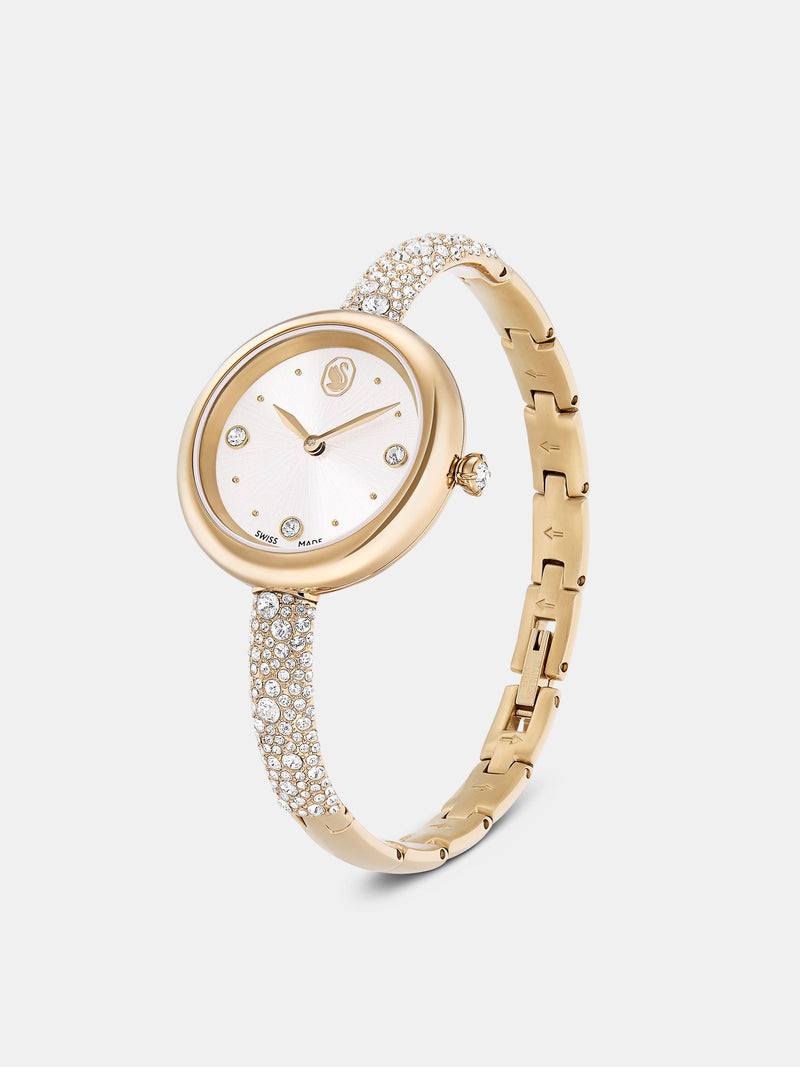 Swarovski gold tone Sublima bangle watch 28mm, imported from the UK