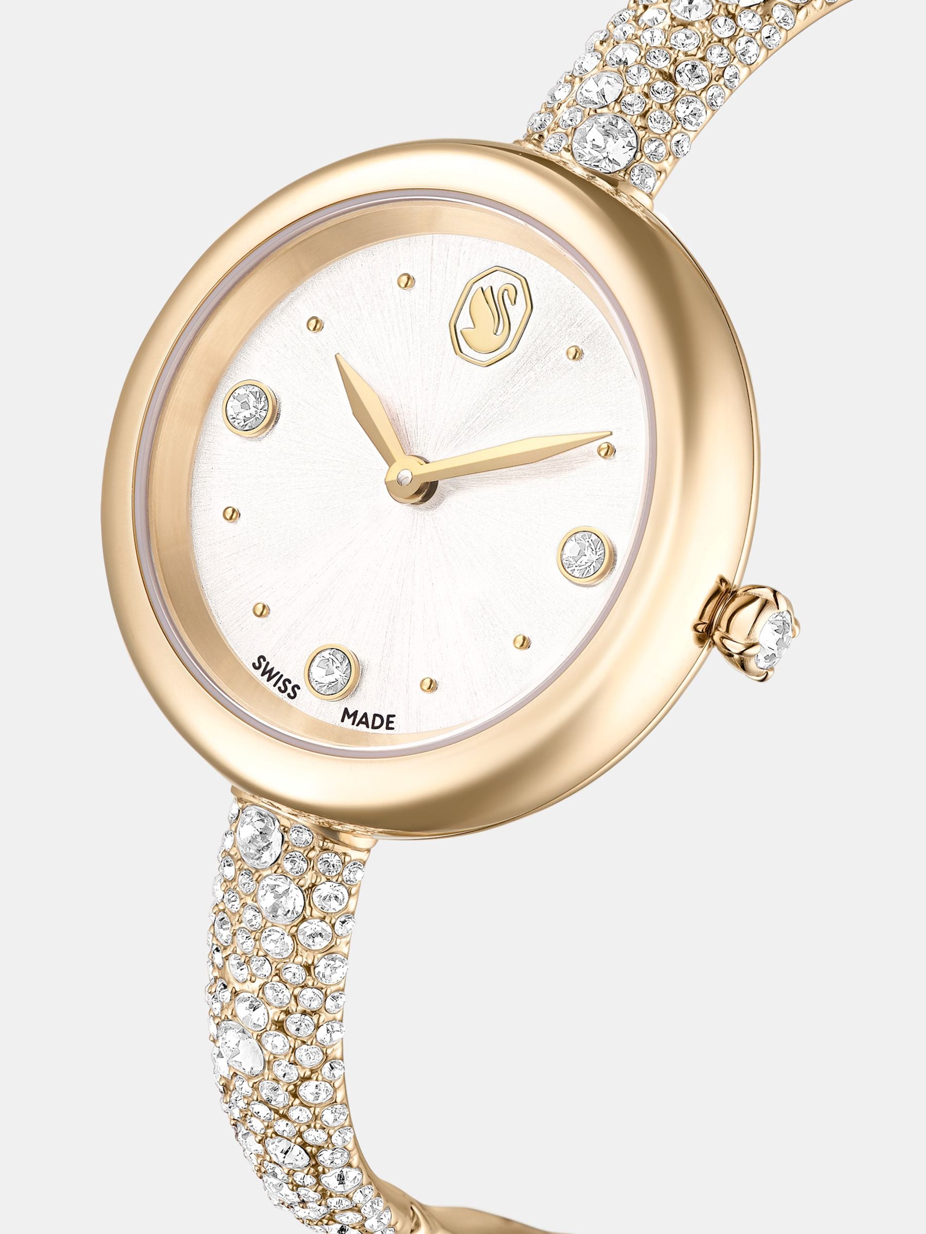 Swarovski gold tone Sublima bangle watch 28mm, imported from the UK