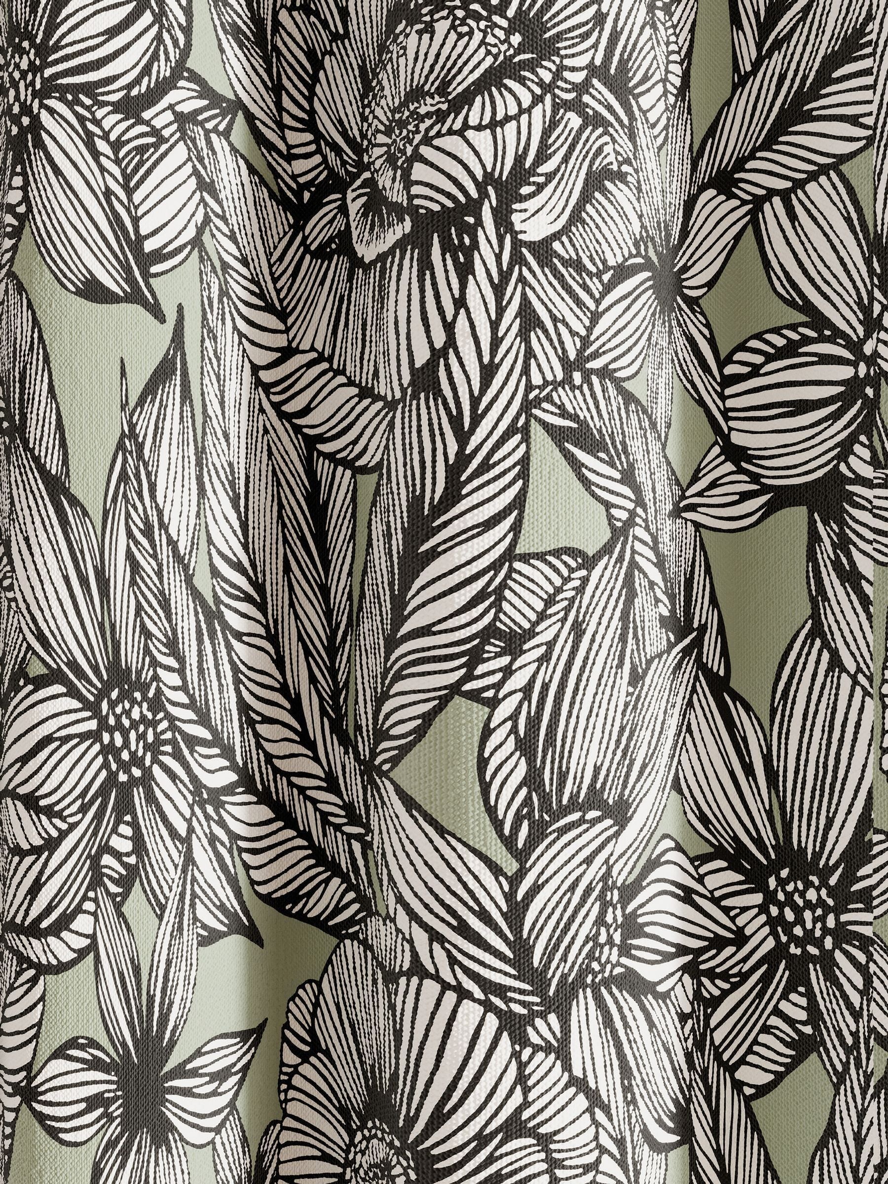 Ted Baker Vietnm sage blackout lined curtains, UK version