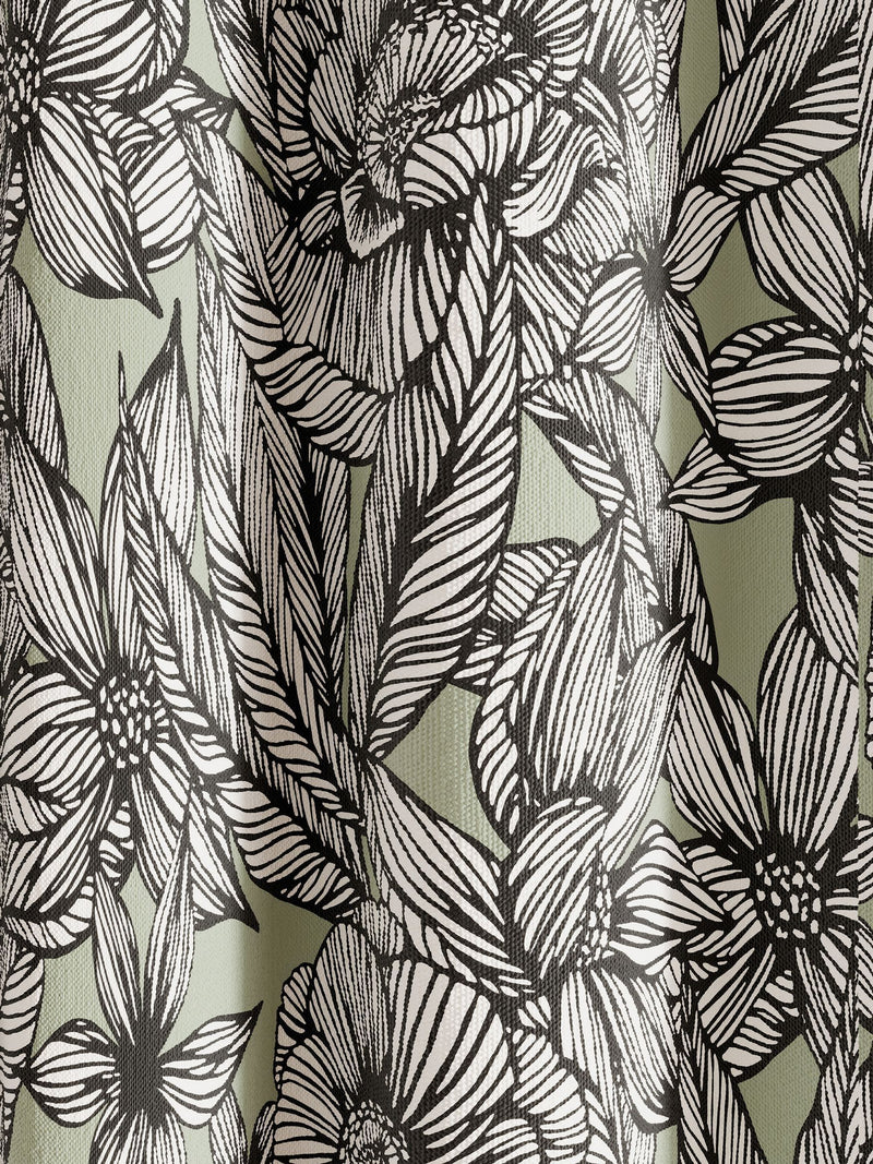 Ted Baker Vietnm sage blackout lined curtains, UK version
