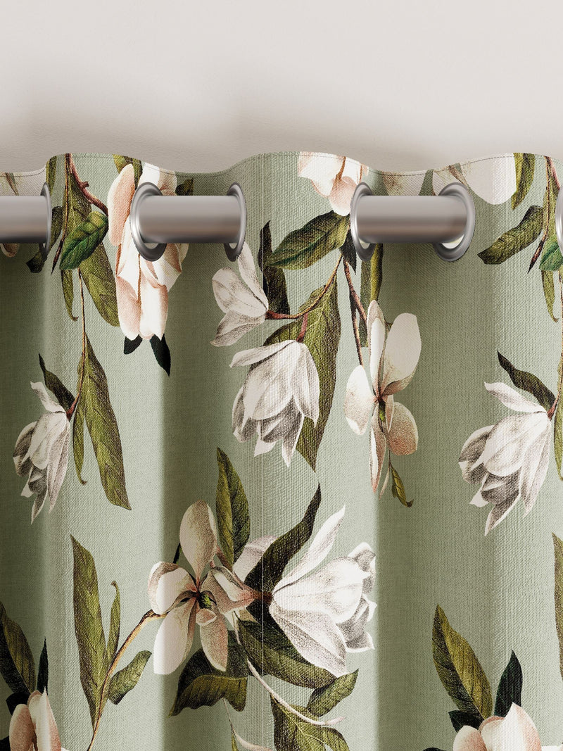 Ted Baker Sage Opal Floral Blackout Lined Eyelet Curtains