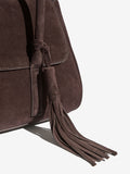 Friends Like These chocolate brown suede tassel shoulder bag (British brand)