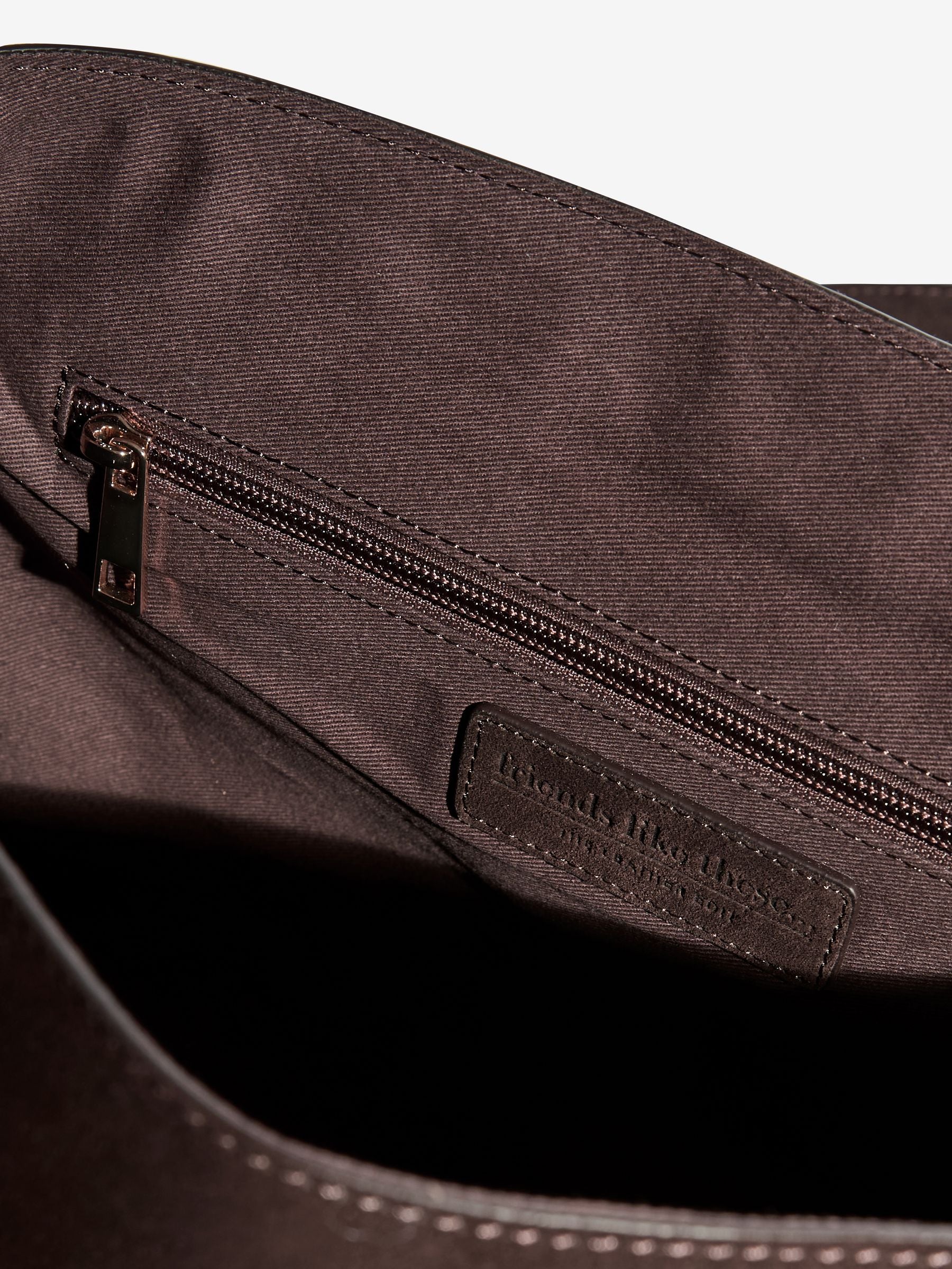 Friends Like These chocolate brown suede tassel shoulder bag (British brand)