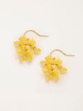 FatFace yellow flower cluster earrings, UK version