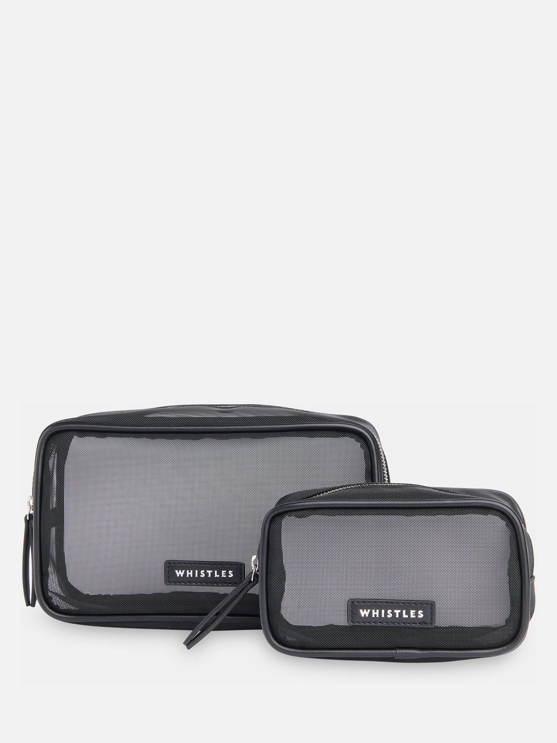 Whistles black mesh wash bag set, UK version