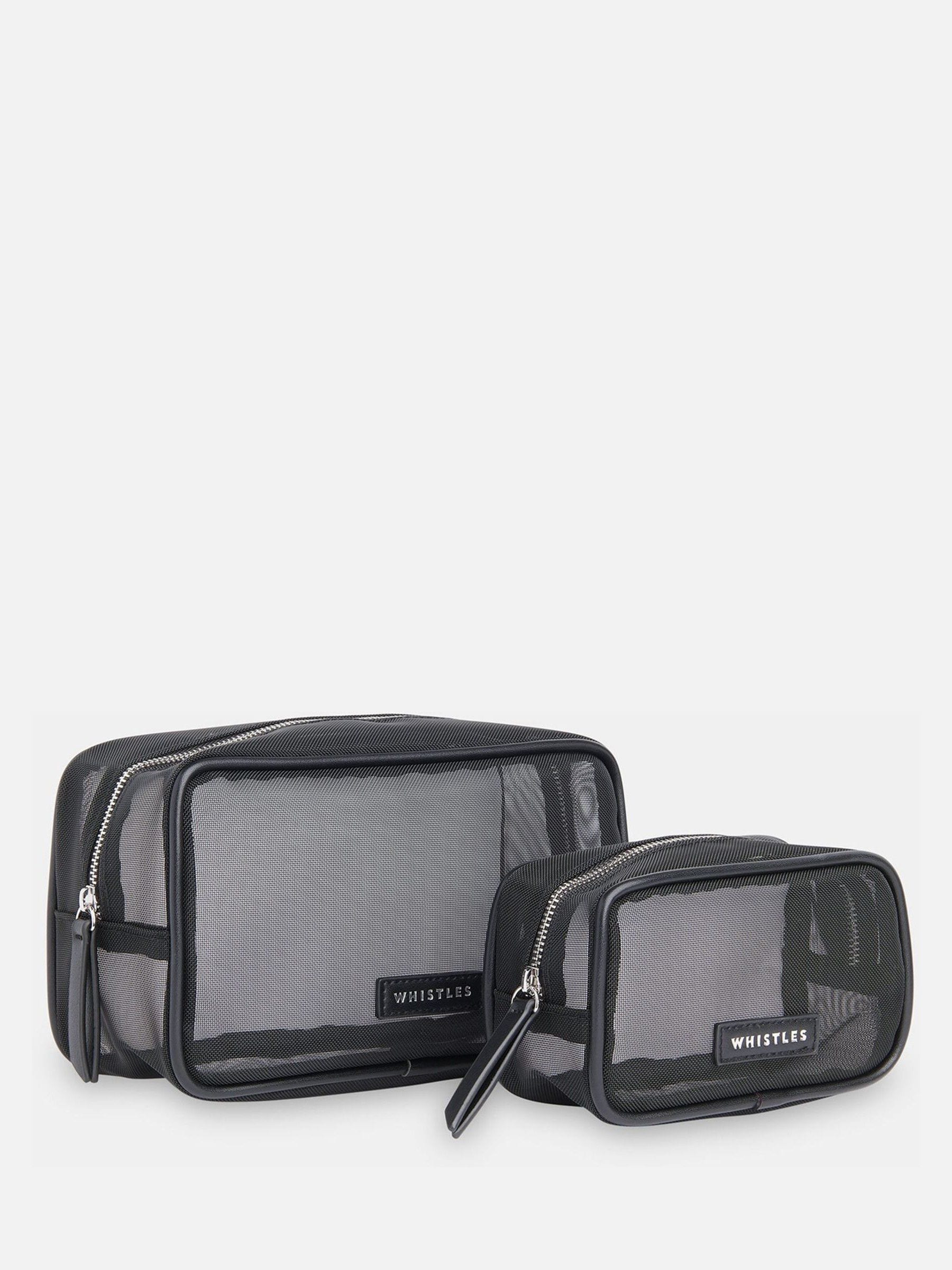 Whistles black mesh wash bag set, UK version