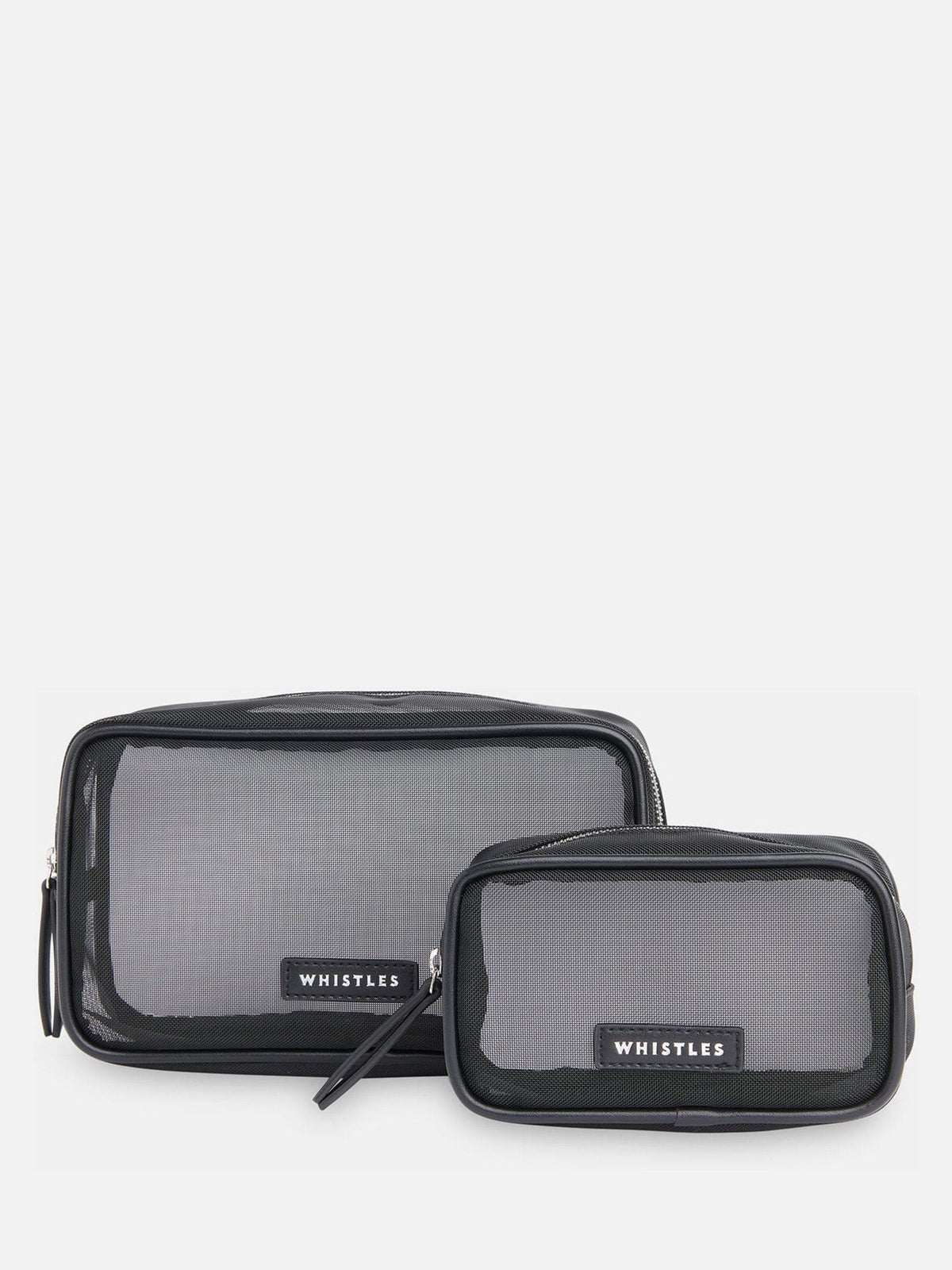 Whistles black mesh wash bag set, UK version