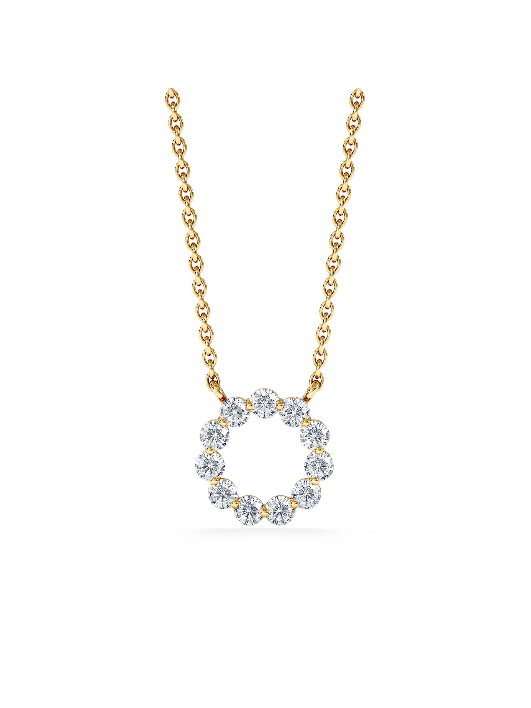 Diamond Store 0.25ct lab diamond necklace 18K vermeil, imported from the UK