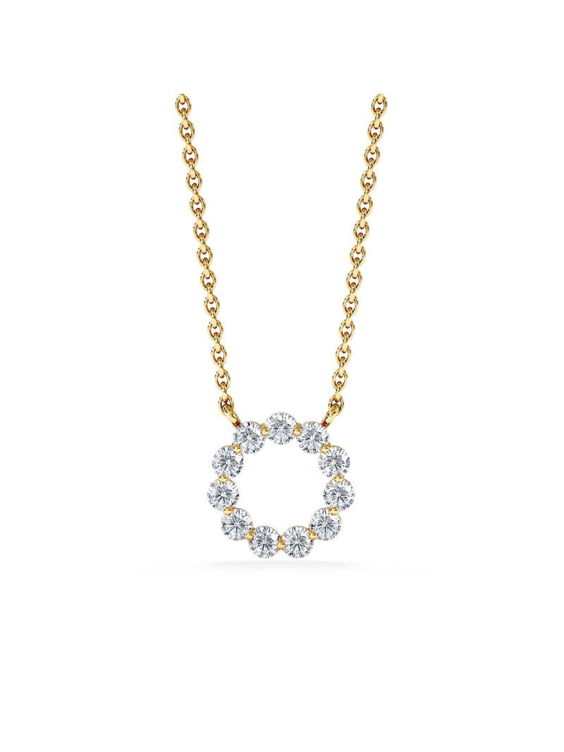 Diamond Store 0.25ct lab diamond necklace 18K vermeil, imported from the UK